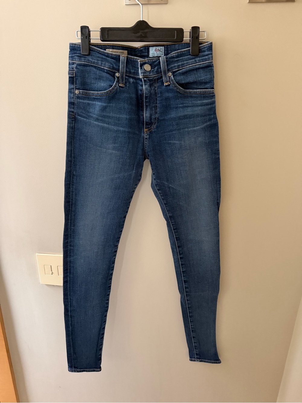 AG The Farrah Skinny High Rise Blue Women's Skinny Jeans